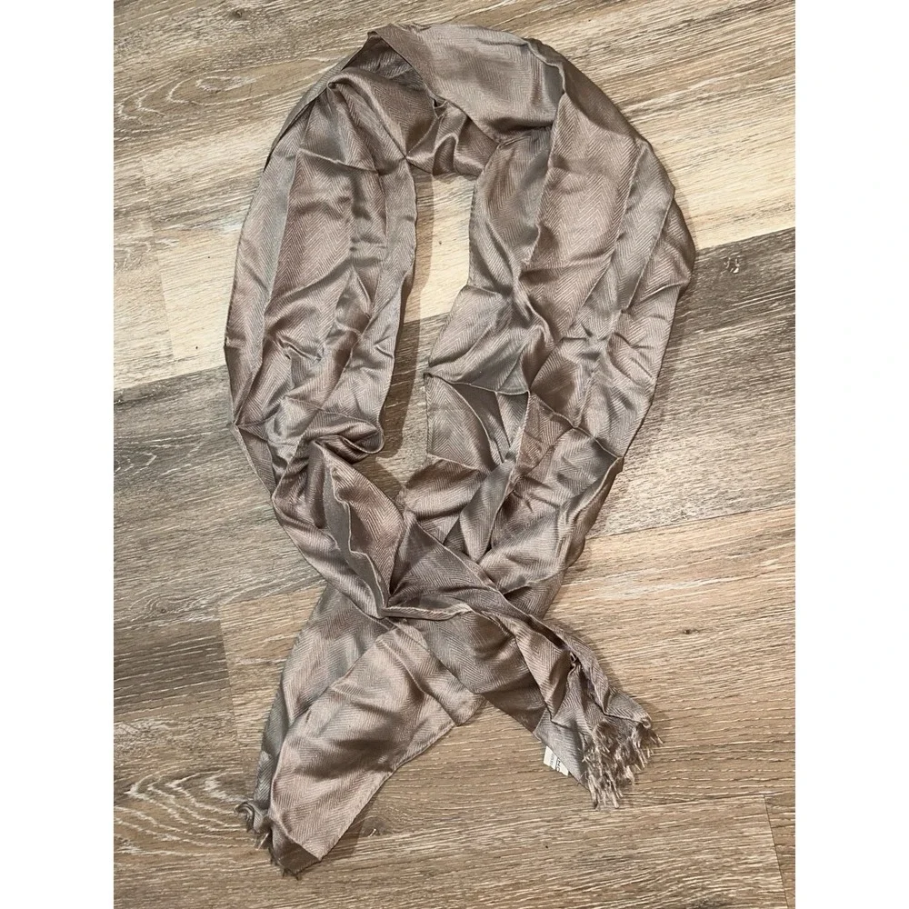 echo silk scarf silver